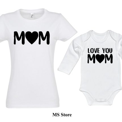 Majica i bodi Mom Love you mom