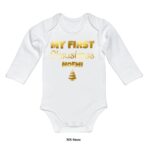 Personalizirani bodi - My first Christmas (zlatno)