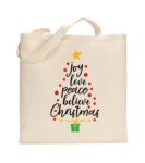 Pamučna torba - Joy, love, peace, belive, Christmas