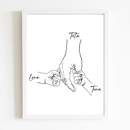 Poster Tata i 2 djece