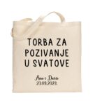 Personalizirana pamučna torba za pozivanje u svatove