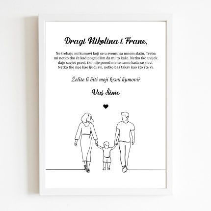 Poster pitanje kumstvo dječak