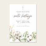 Pozivnica krštenje pamuk