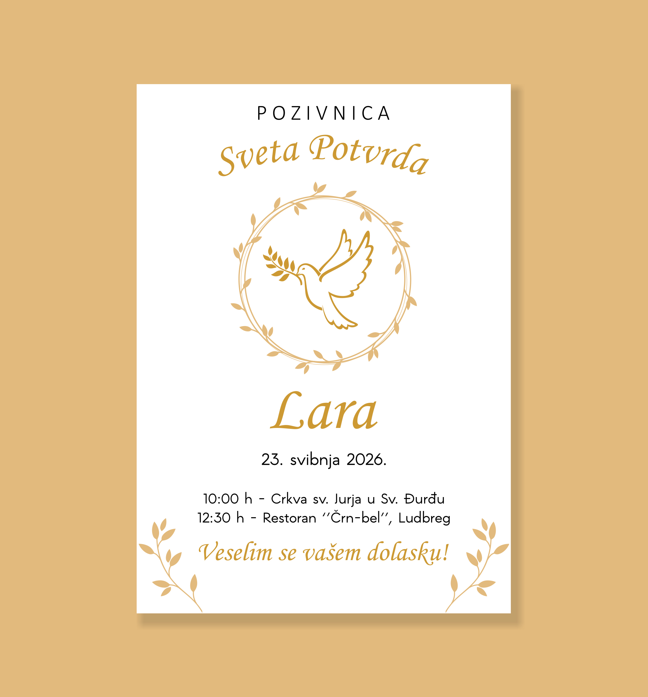 Pozivnice za svetu potvrdu – Dizajn 2